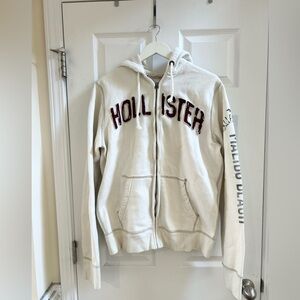 Hollister Vintage Spellout Surf Skater thermal Essential Zip Up Men Size L